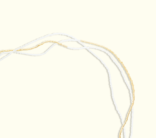 Neptune Wrap Necklace: Ivory & Gold