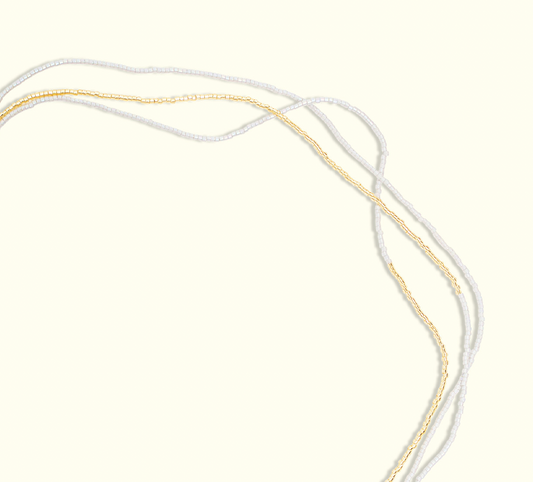 Neptune Wrap Necklace: Grey Smoke & Gold
