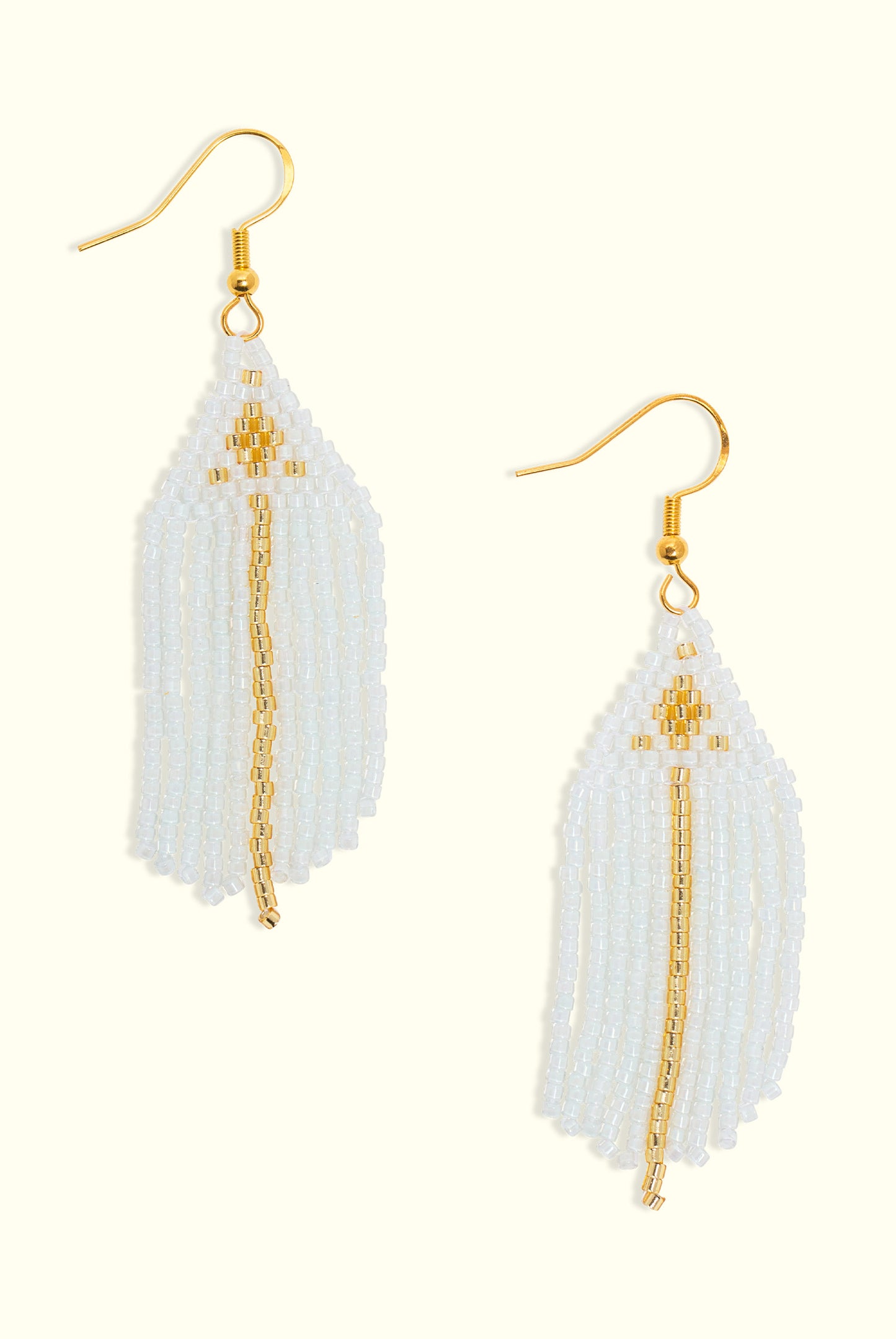 Neptune Fringe Earrings: Aqua Mist & Gold