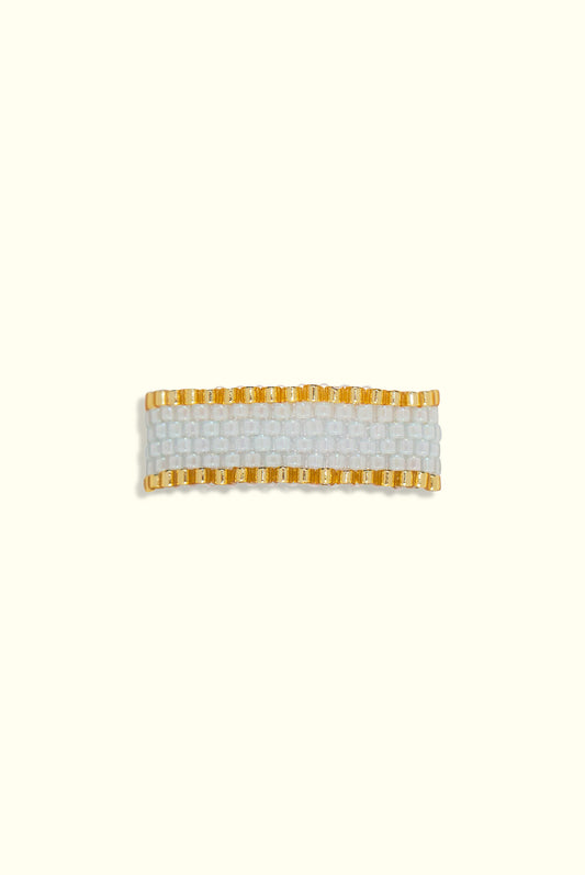 Neptune Band Ring: Aqua Mist & Gold
