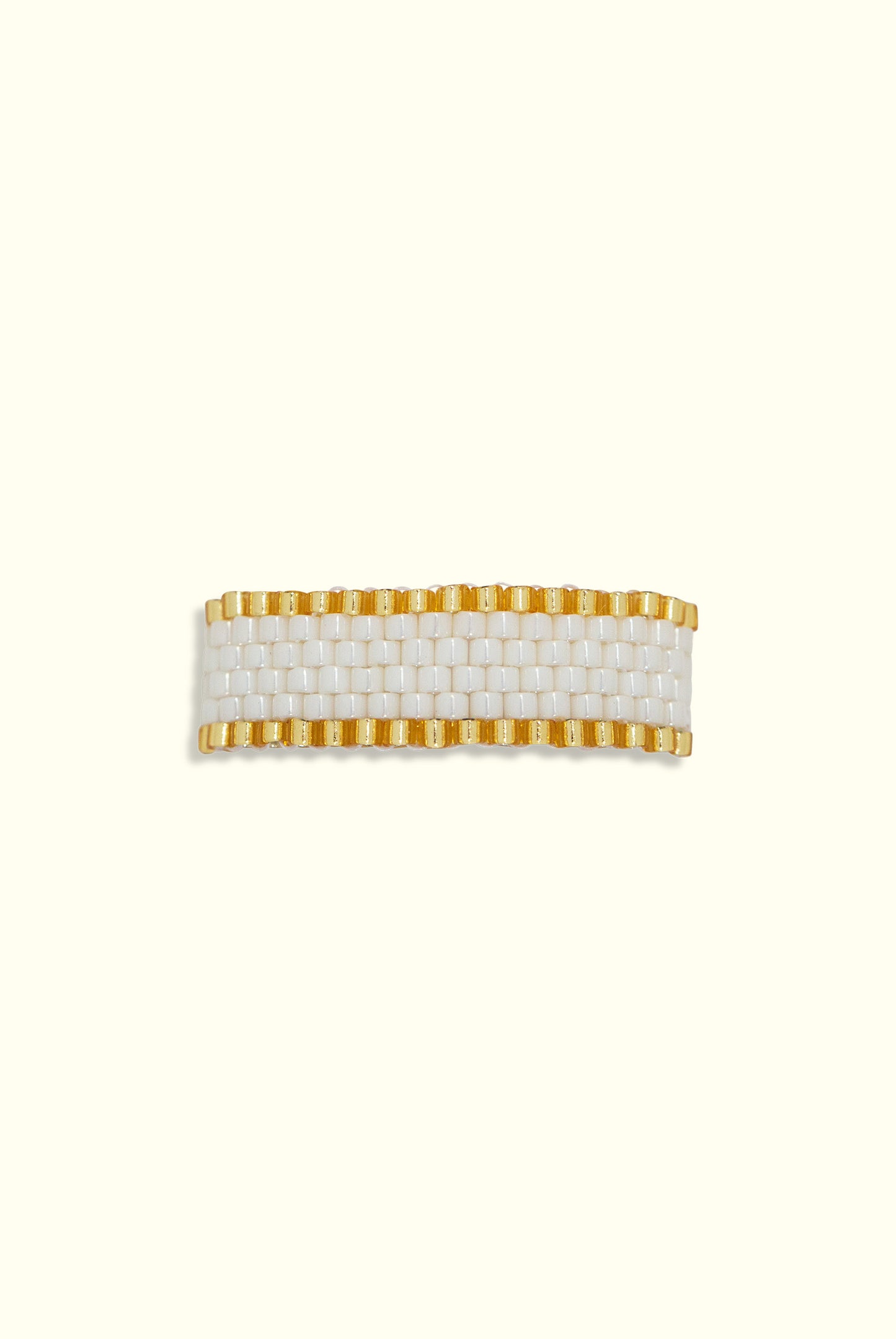 Neptune Band Ring: Ivory & Gold