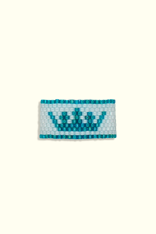 Neptune Crown Ring: Aqua Mist & Deep Blue Sea