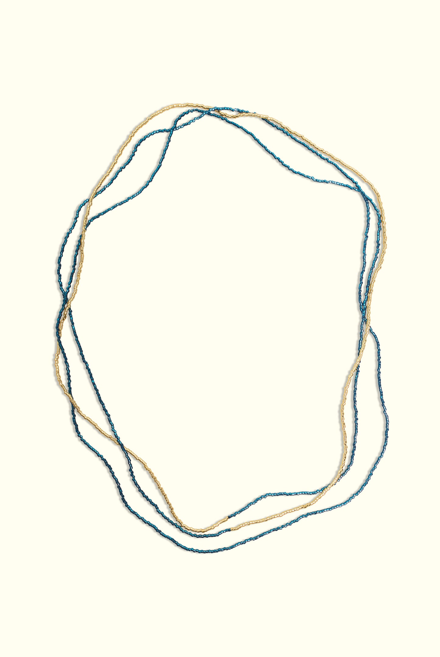 Neptune Wrap Necklace: Midnight Aqua & Gold