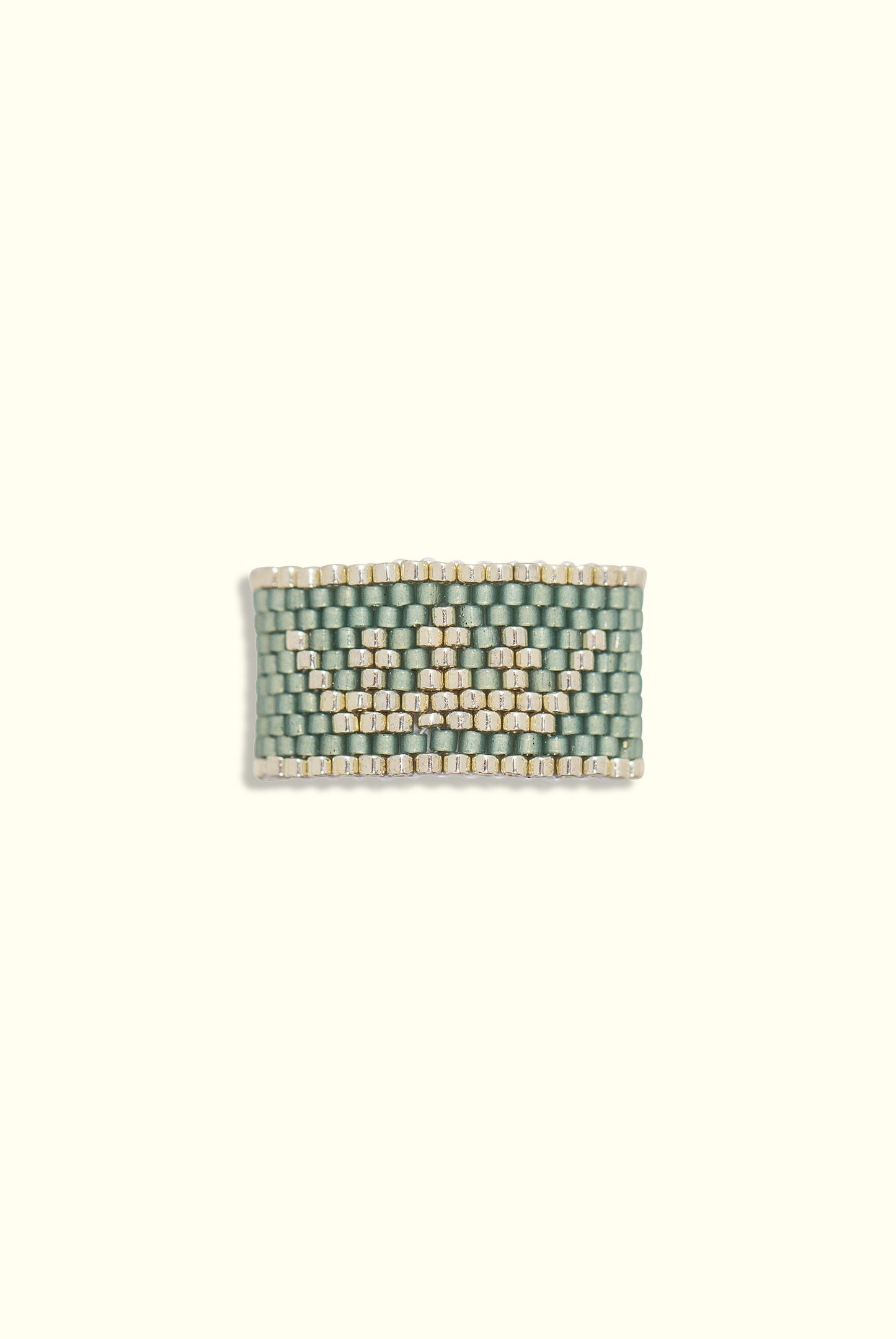 Neptune Crown Ring: Sage & Silver