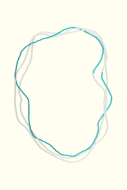 Neptune Wrap Necklace: Aqua Mist & Deep Blue Sea