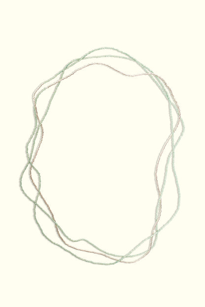 Neptune Wrap Necklace: Sage & Silver